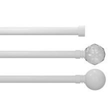 CURTAIN POLES EXTENDABLE METAL