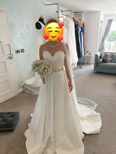 Charlotte Balbier Wedding Dress Size 10 AND veil