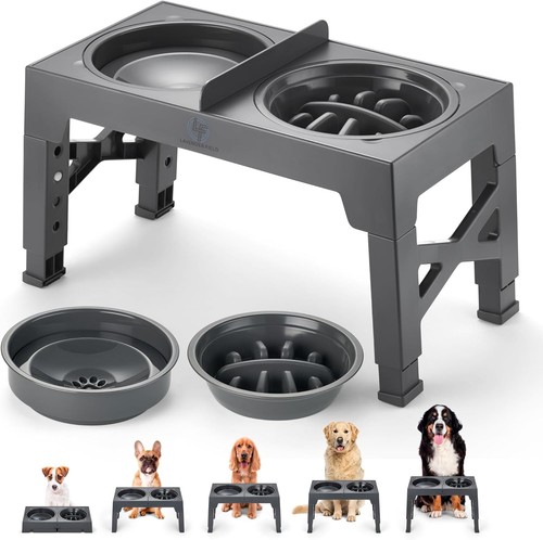 Raised dog bowls with - bowls, stand