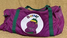 Vtg. 90's Barney The Dinosaur Clean Graphics Tote/Duffle Bag (read) 