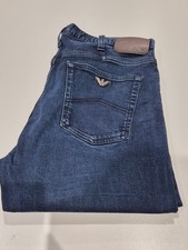 Men's AJ Armani J21 Jeans, Regular Fit,Straight, 8N6J21 6DLPZ, Blue W 34", L 32"