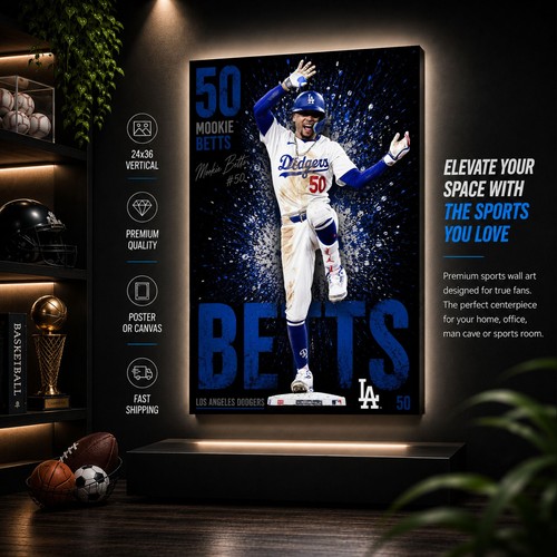 Mookie betts dodgers poster - dodgers,