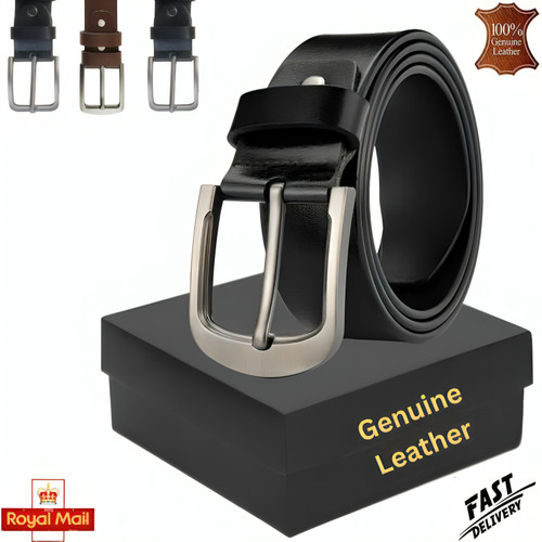 Mens genuine leather belt - genuine,
