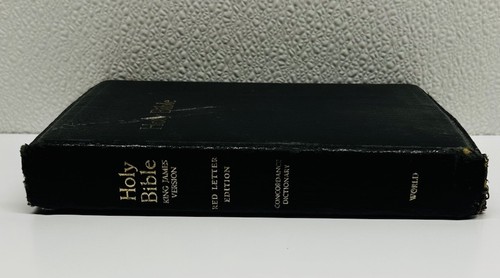 Vintage kjv black holy bible - kjv,