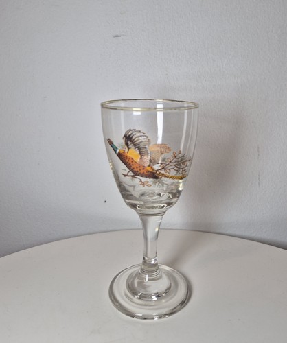 Vintage pheasant wine glass - vintage,