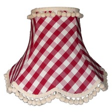 Red Gingham Check  Floor Standard Table Lampshades Ceiling Wall Lights Pendant
