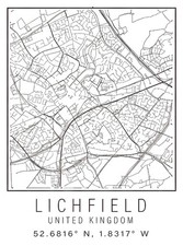 Lichfield england city street - lichfield,