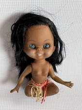 Vintage Hawaiian Hula Girl Doll 5” Rubber Plastic 60s 70s