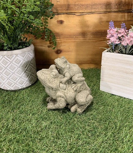 Stone garden piggyback pair - garden,