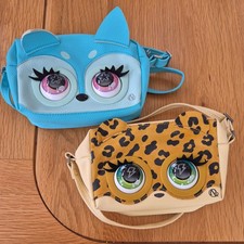 HARDLY USED! 2 x Purse Pets - Leoluxe Leopard & Fierce Fox, cute, interactive