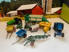 BRITAINS.FARM.DEUTZ. FORD TRACTORS.BALER.DISC.HORSE CARTS.POTINGER.PLOUGH.ROLL