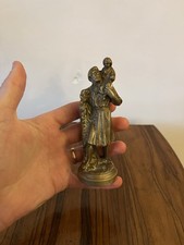 Vintage Heavy St Christopher Statue / Car Mascot Solid Brass