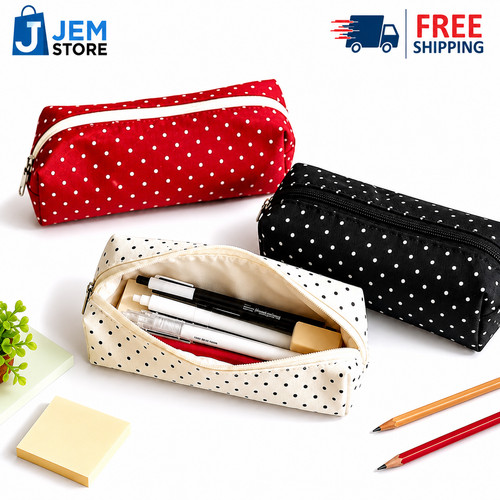 Polka dot pencil case - polka,