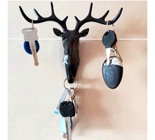 Deer Head black Antler Key