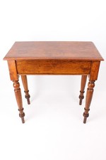 Antique Victorian Oak Side Table - Small Hall Console Table Writing Desk Low Boy