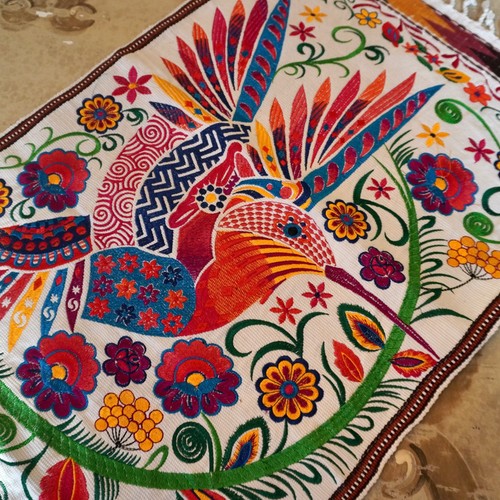 Table runner hand embroidered - table,