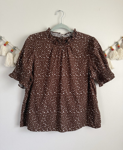 Crew smocked cotton poplin - j.,
