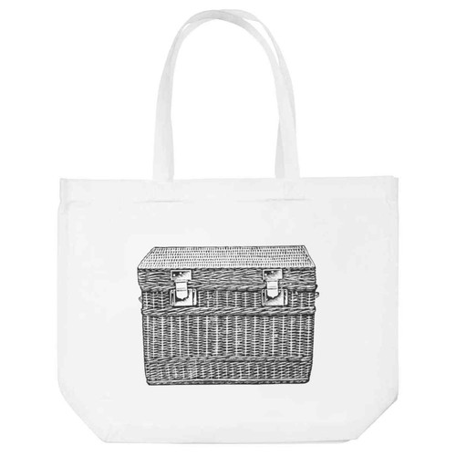 Vintage wicker basket - wicker, tote