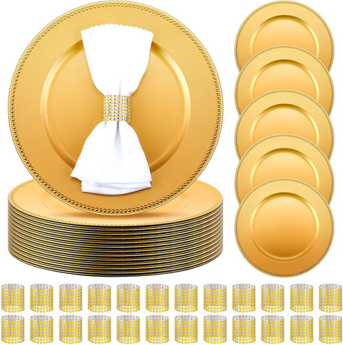 100 pcs charger plates bulk - 100,