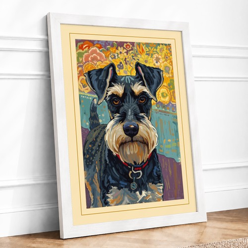 Schnauzer portrait art - portrait,