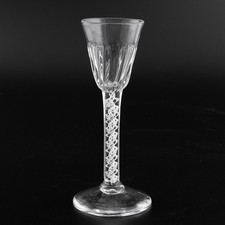 Georgian Wine Glass with Mixed Twist Stem c1760
