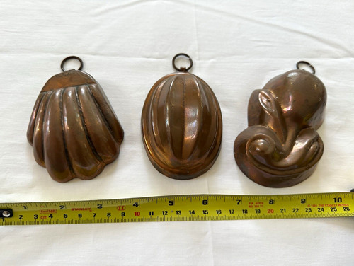 Set vintage copper jelly - of, 3