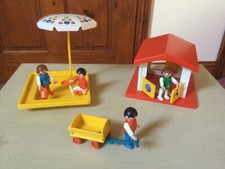 Vintage Playmobil Playground 3497 complete VGC - sand pit, playhouse, children