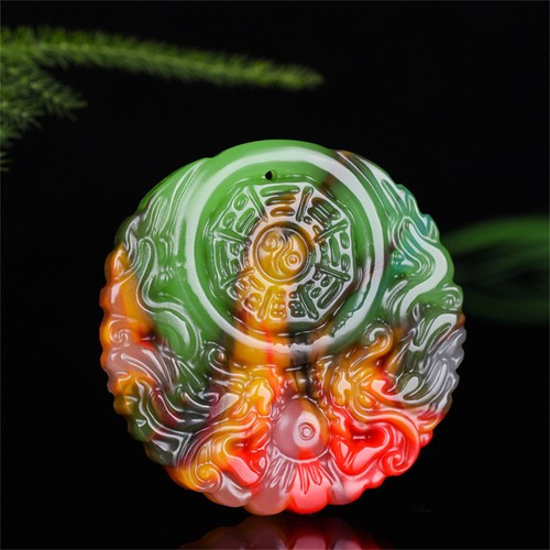 Jade dragon pendant necklace - dragon,