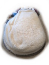 Roughly 4.5 x 3.5 x 1 Foot Large Icon Faux Fur Fluffy Bean Bag, Luxury Beanbag