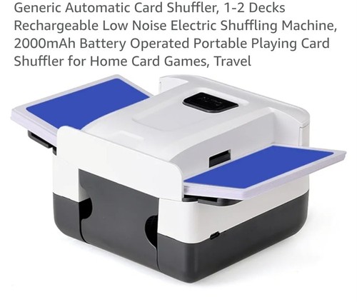 Automatic card shuffler - shuffler, with