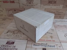 Wooden Wine Box Crate with lid ~ CHAMPAGNE HENRI GIRAUD ~ French, Genuine