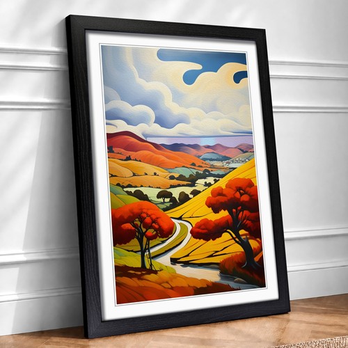 Landscape art deco framed wall - deco,