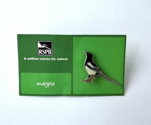 Rspb magpie enamel - rspb, pin