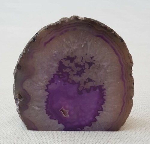 Polished purple agate crystal - polished,
