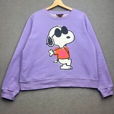 ZARA PEANUTS Jumper Medium Lilac Purple SNOOPY Pullover Sweater Sweatshirt Dog