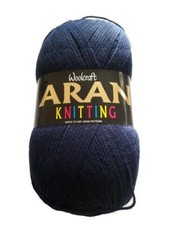  Woolcraft Aran Knitting Yarn 400g With Wool 862 Navy
