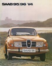 Saab 96 & 95 V4 1973-74 Original UK Sales Brochure Pub. No. IN 19344