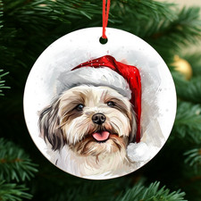 Shih Tzu Dog Christmas Bauble