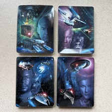 4X STAR TREK DEFENDERS OF FINAL FRONTIER FRANKLIN MINT RECTANGULAR PLATES.