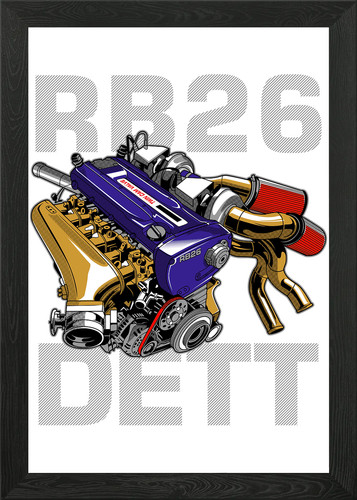 Rb26 dett engine framed - rb26,