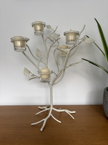 Cream shabby chic metal tree - cream,