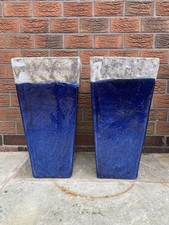 Large Blue  Glazed Terracotta