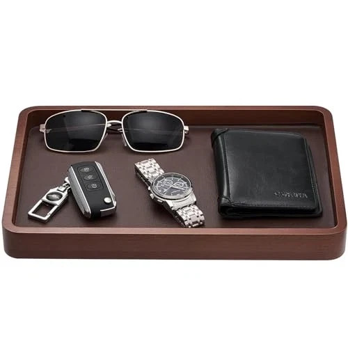 Wooden valet tray for - , men