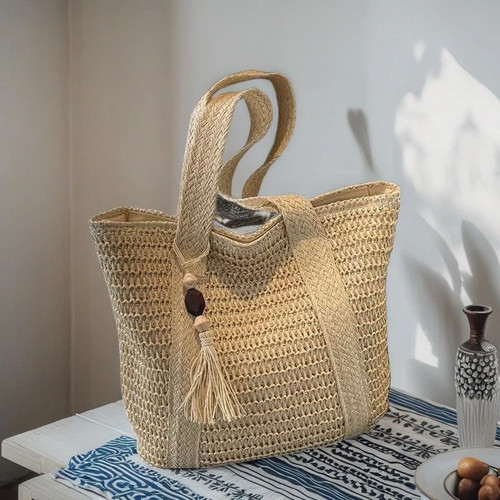 Rattan summer bag - rattan, elegant