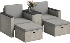 5 Piece Rattan Garden
