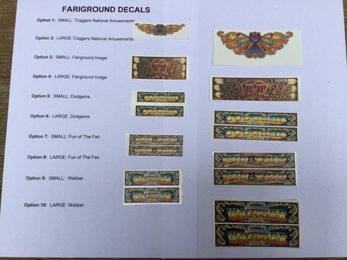 Fairground decals model - fairground,