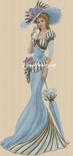 Elegant lady cross - elegant, stitch