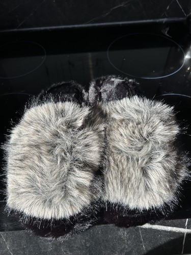 Women fluffy mule slippers - fluffy,