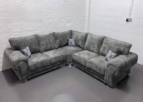 Verona velvet grey corner - verona, sofa