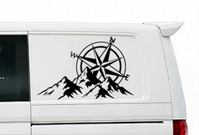 2x Large Compass Mountain